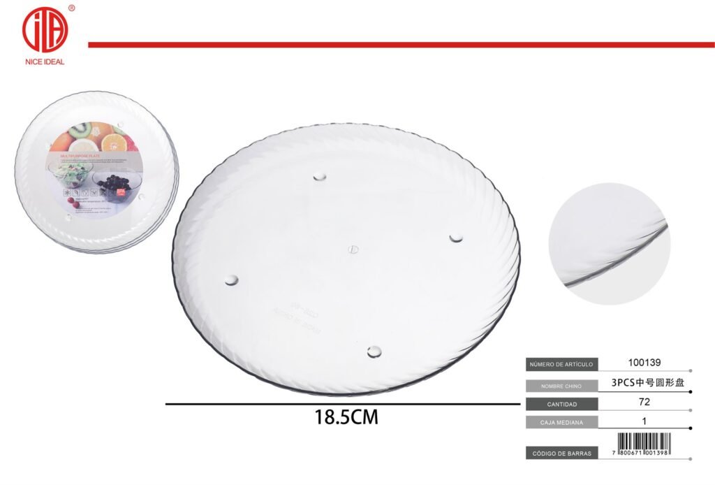 PLATO REDONDO 3PCS