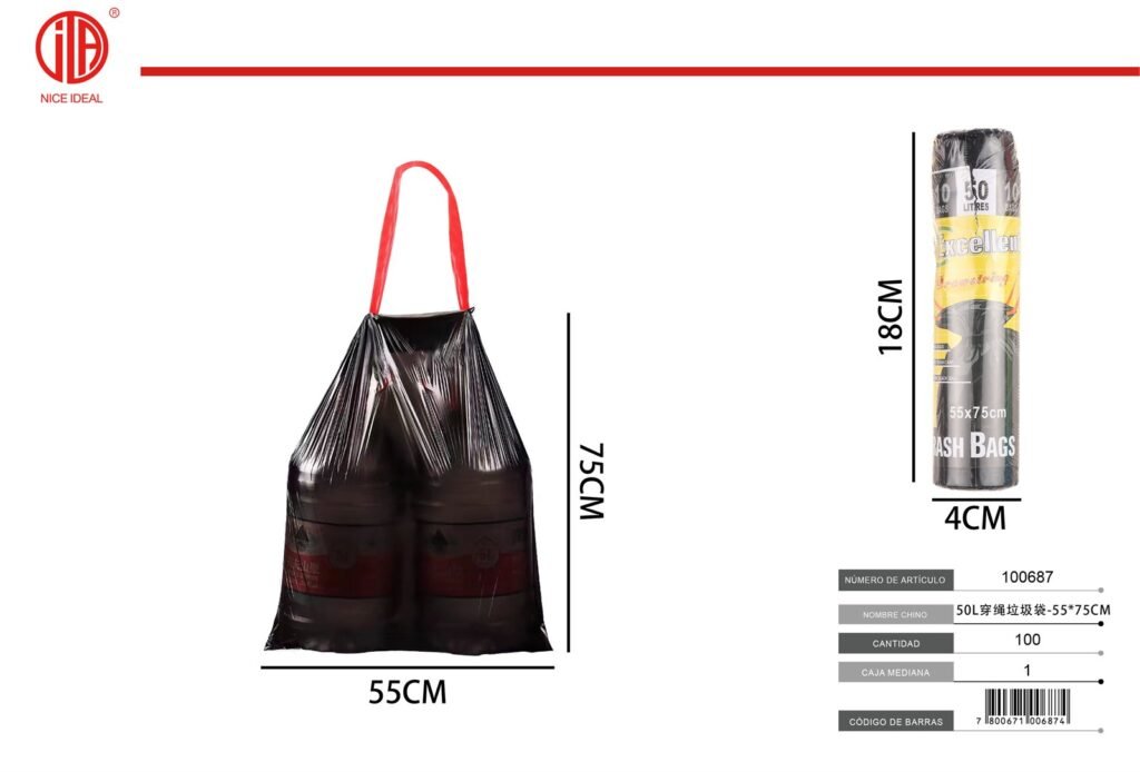 BOLSA DE BASURA 50L -55*75CM