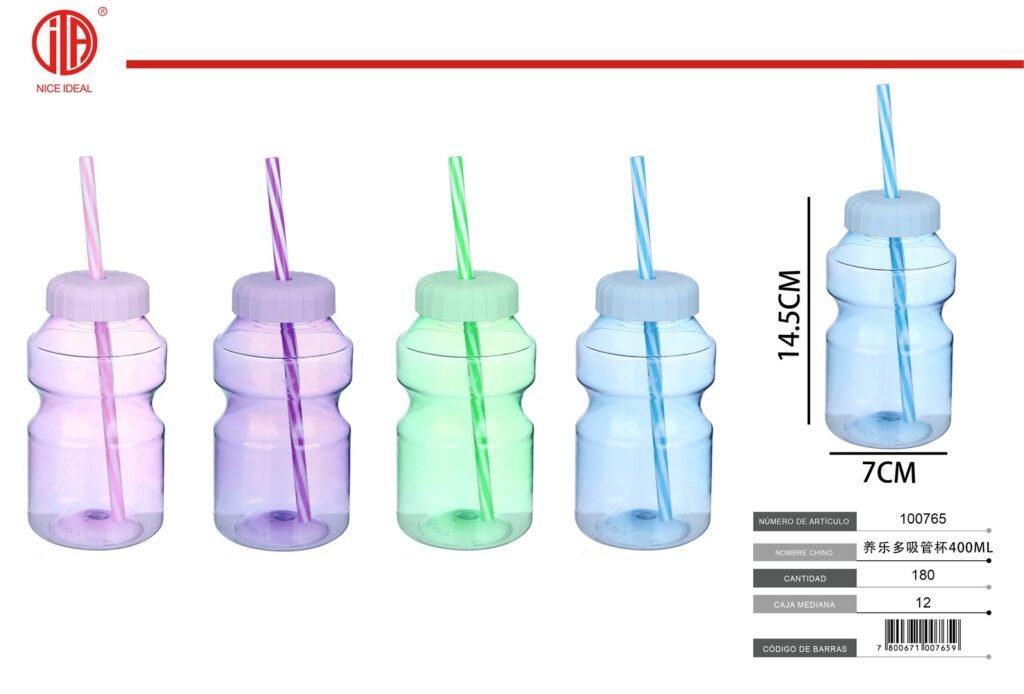 VASO CON BOMBILLA 400ML