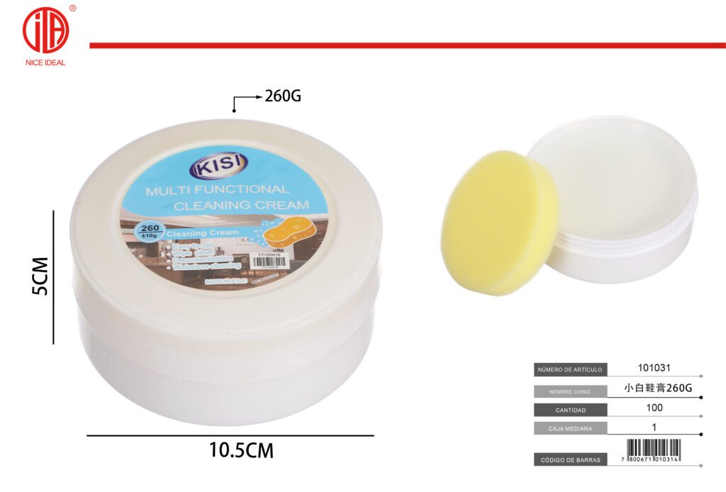 Crema limpiadora para calzado blanco, 260 g