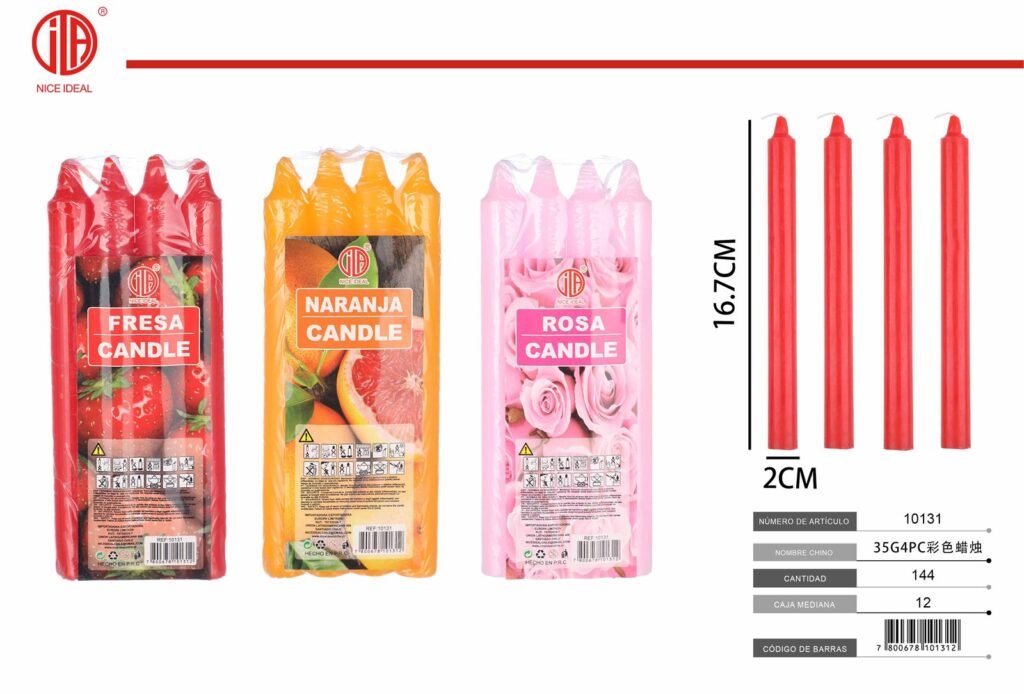 VELAS DEL COLOR 4PCS