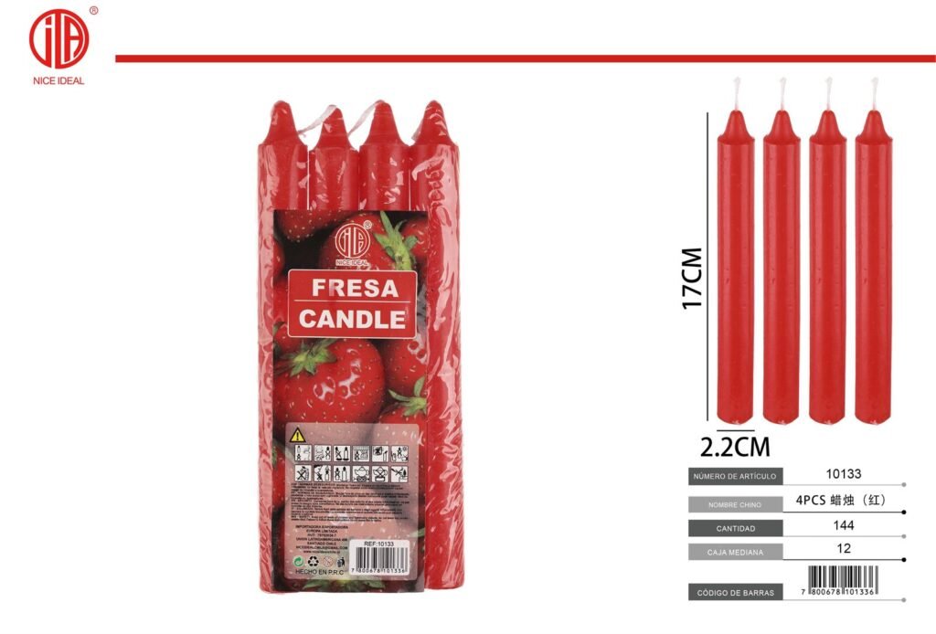 VELAS DEL ROJO 4PCS