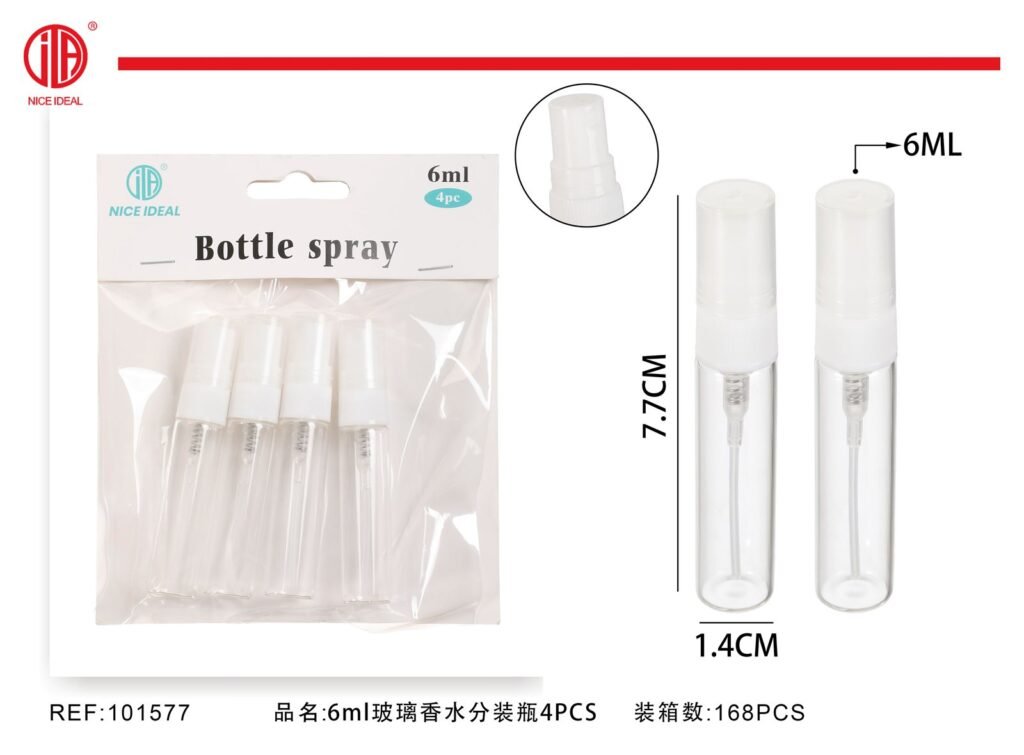 Repartidor de perfume en vidrio 6ml 4PCS
