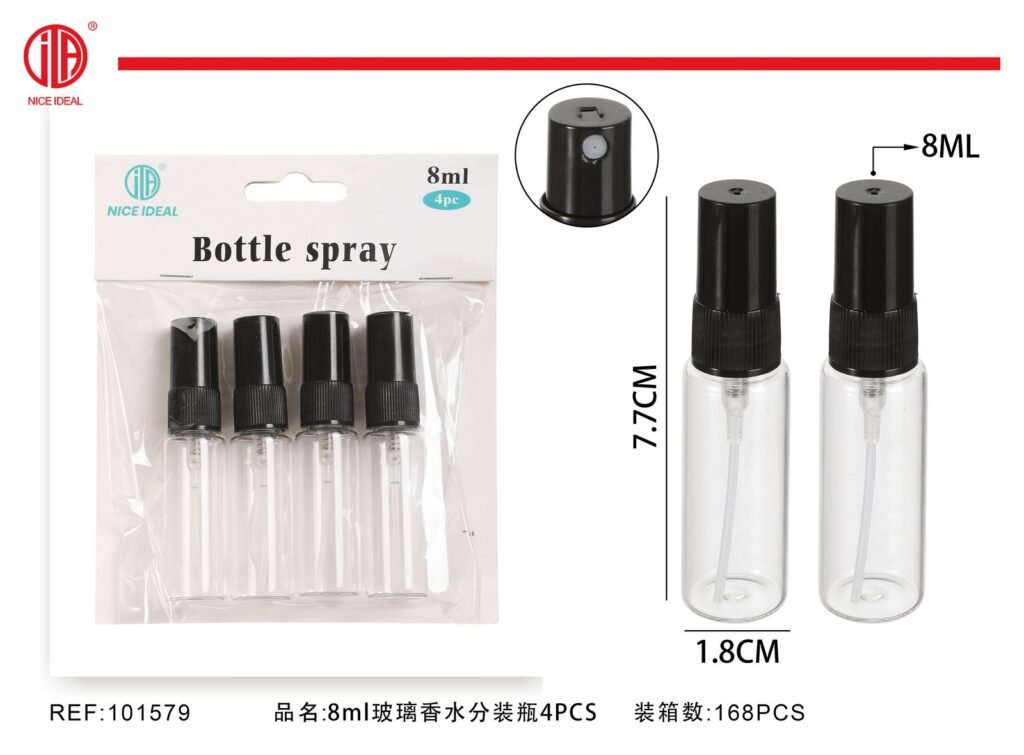 Repartidor de perfume en vidrio 8ml 4PCS
