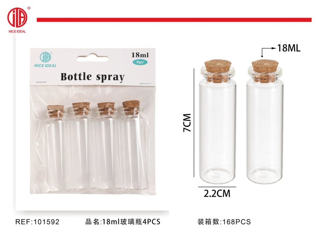 Frasco de vidrio 18ml 4PCS
