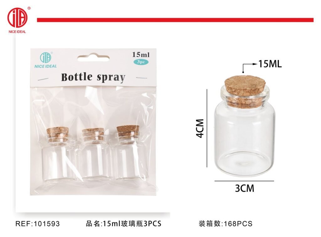 Frasco de vidrio 15ml 3PCS