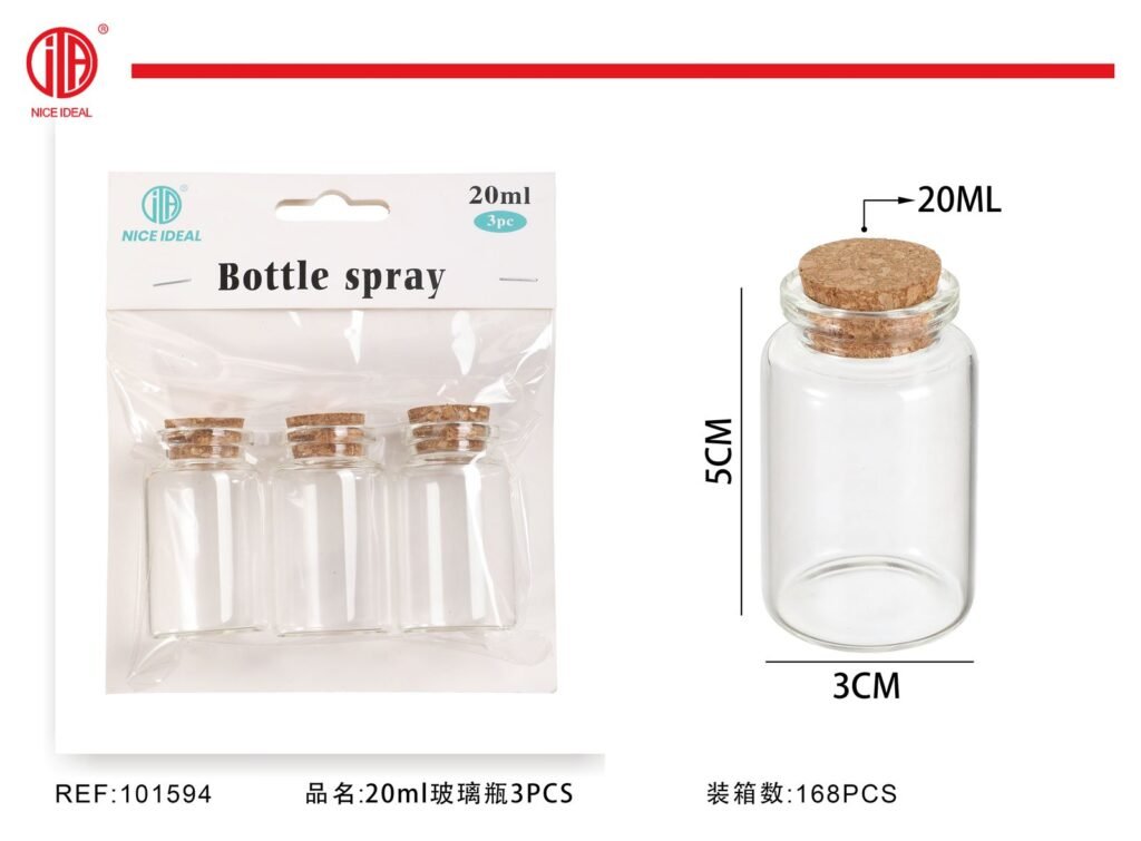 Frasco de vidrio 20ml 3PCS