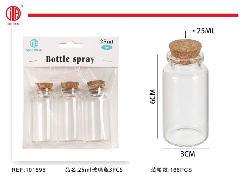 Frasco de vidrio 25ml 3PCS