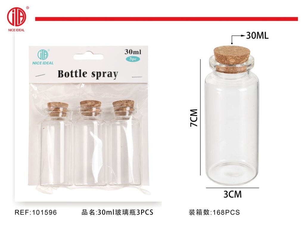 Frasco de vidrio 30ml 3PCS