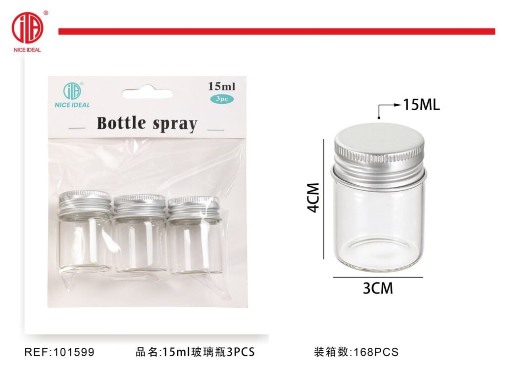 Frasco de vidrio 15ml 3PCS