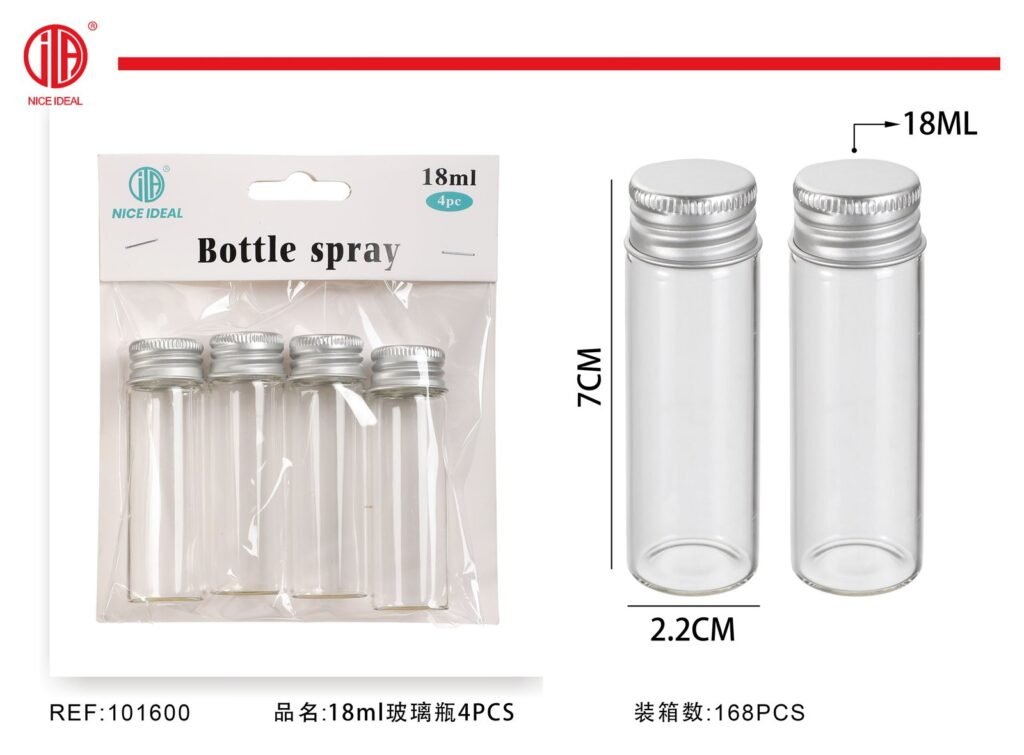 Frasco de vidrio 18ml 4PCS