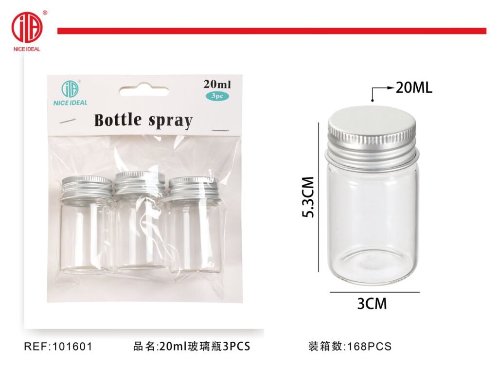 Frasco de vidrio 20ml 3PCS