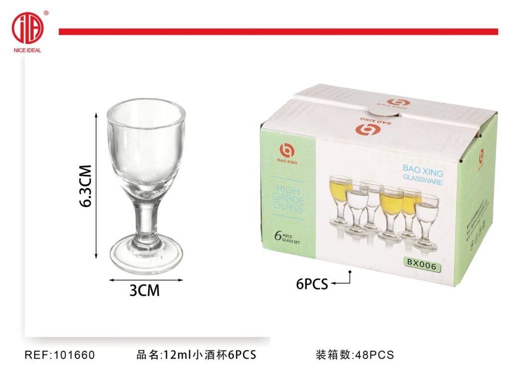 6 COPITAS PARA LICOR DE 12 ML 6PCS