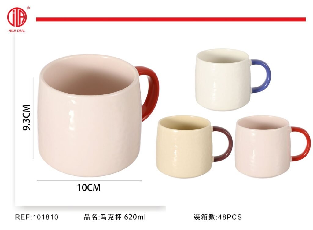 Taza de cerámica en colores surtidos, 620 ml