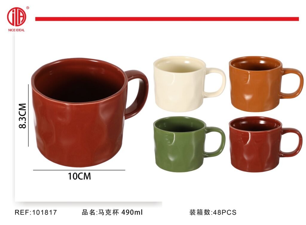 Tazon de ceramica irregular de 490 ml