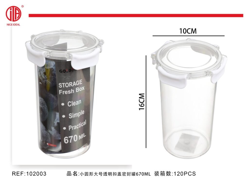 envase con sello hermético 670ML