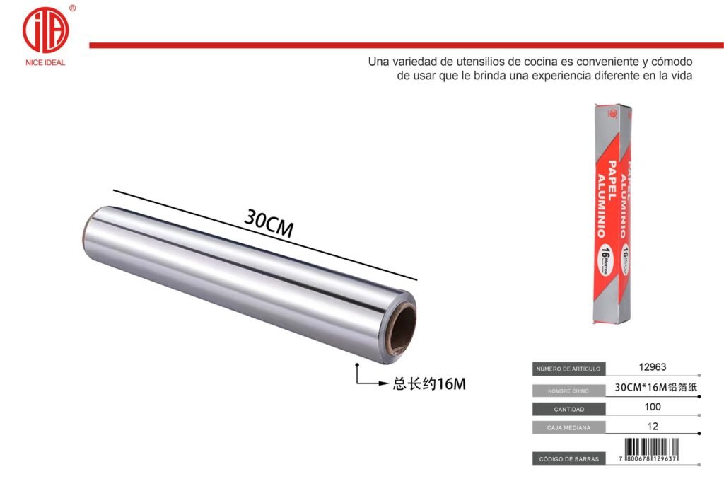 PAPEL DE ALUMINIO 30*16M