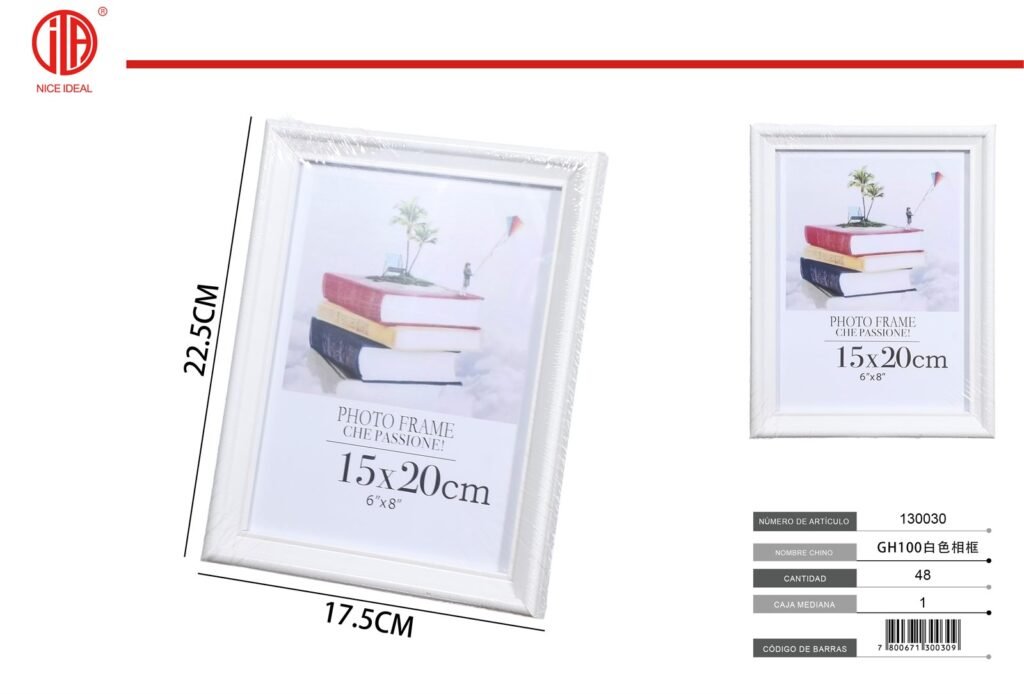 Marco de foto blanco decorativo 15 x 20 cm