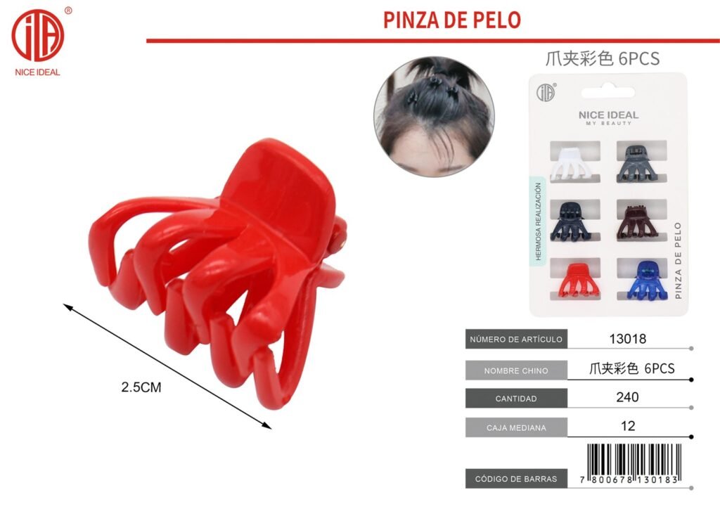 PINZA DE PELO 6PC