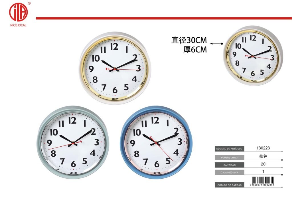 RELOJ DE PARED 30*30CM