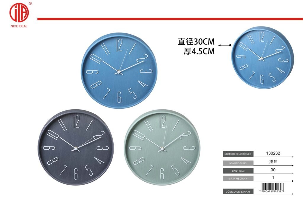 RELOJ DE PARED 30*30CM