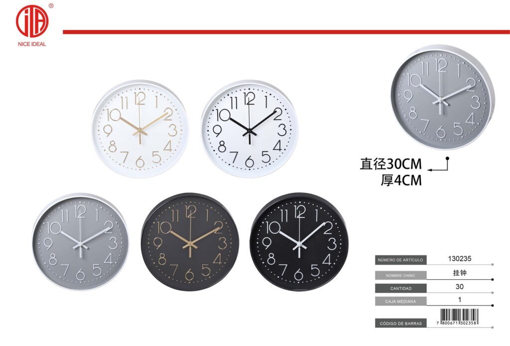 RELOJ DE PARED 30*30CM