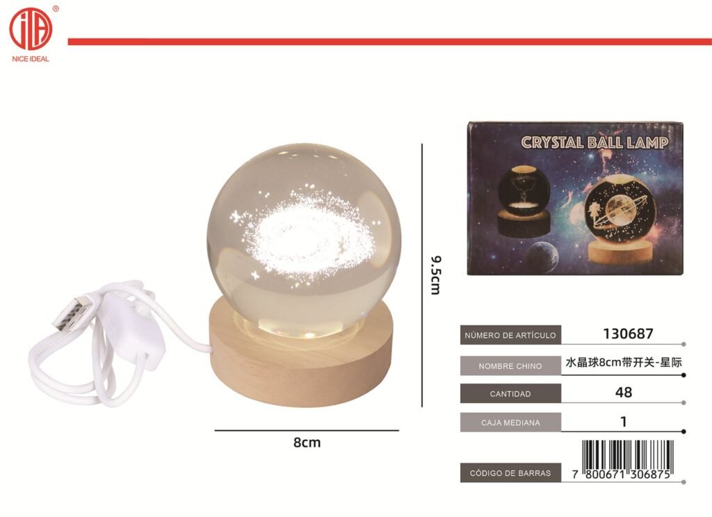 BOLA DE CRISTAL 8CM