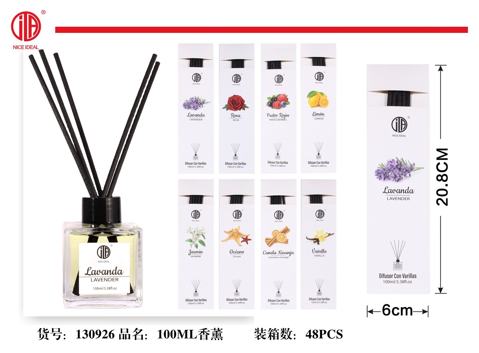 Difusor de aroma con varillas Lavanda 100 ml