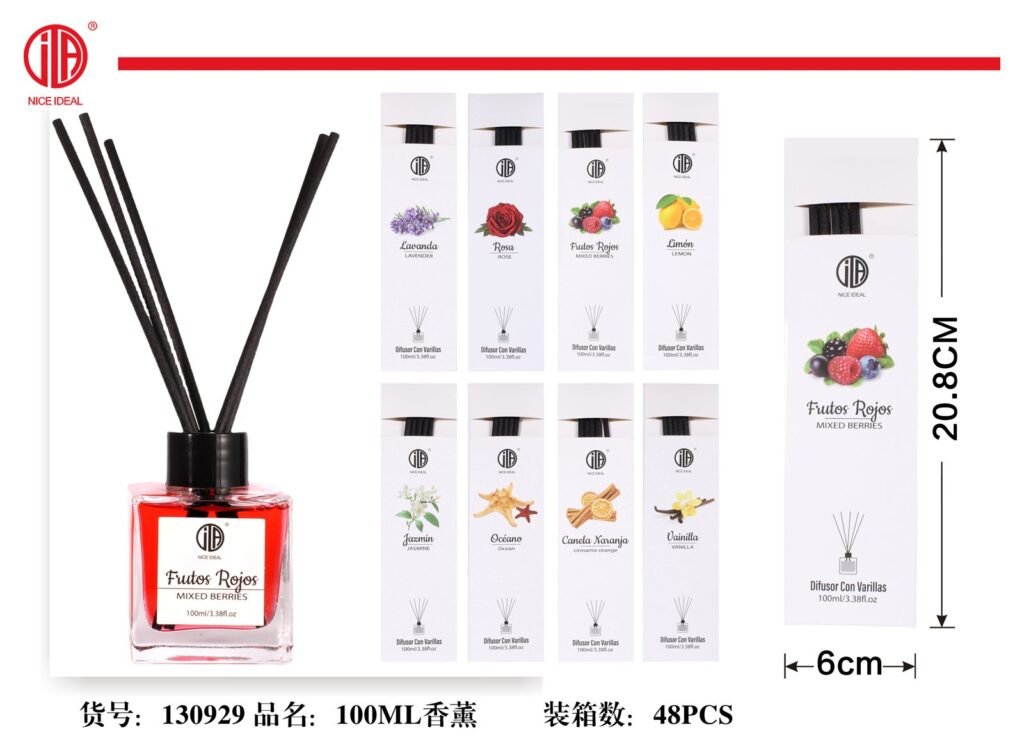 Difusor de aroma con varillas Frutos Rojos 100 ml