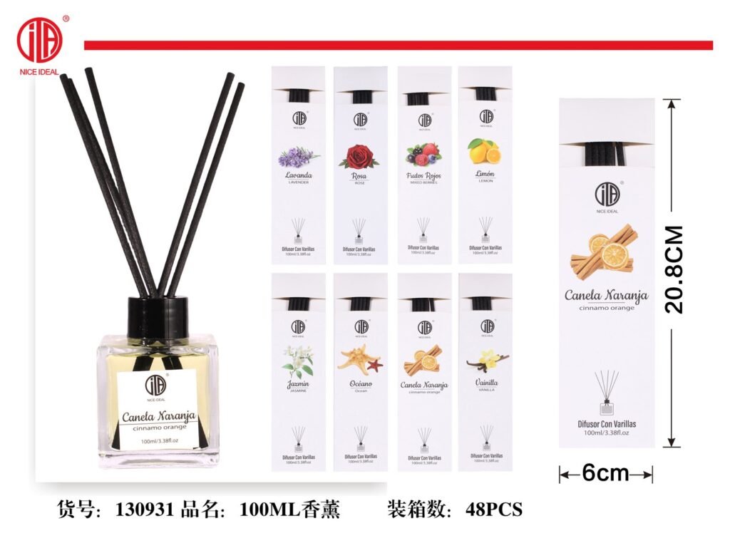 Difusor de aroma con varillas Canela Naranja 100 ml