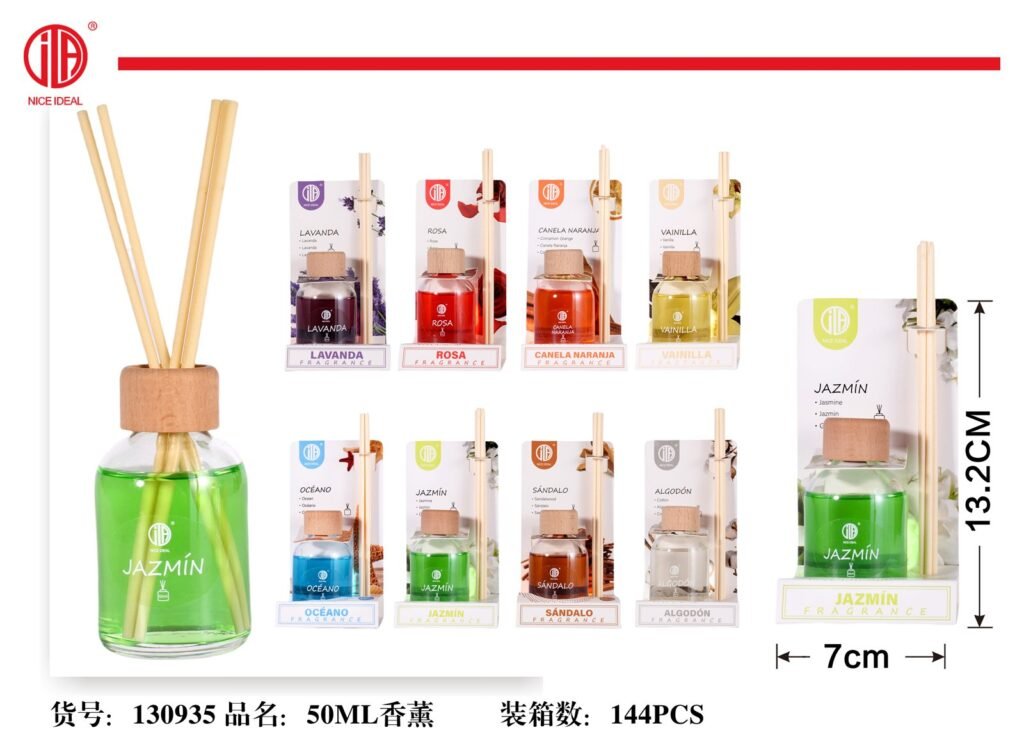 Difusor de aroma Jazmín con tapa de madera 50 ml