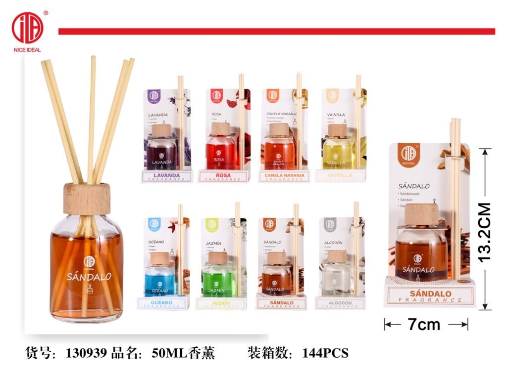 Difusor de aroma Sándalo con tapa de madera 50 ml
