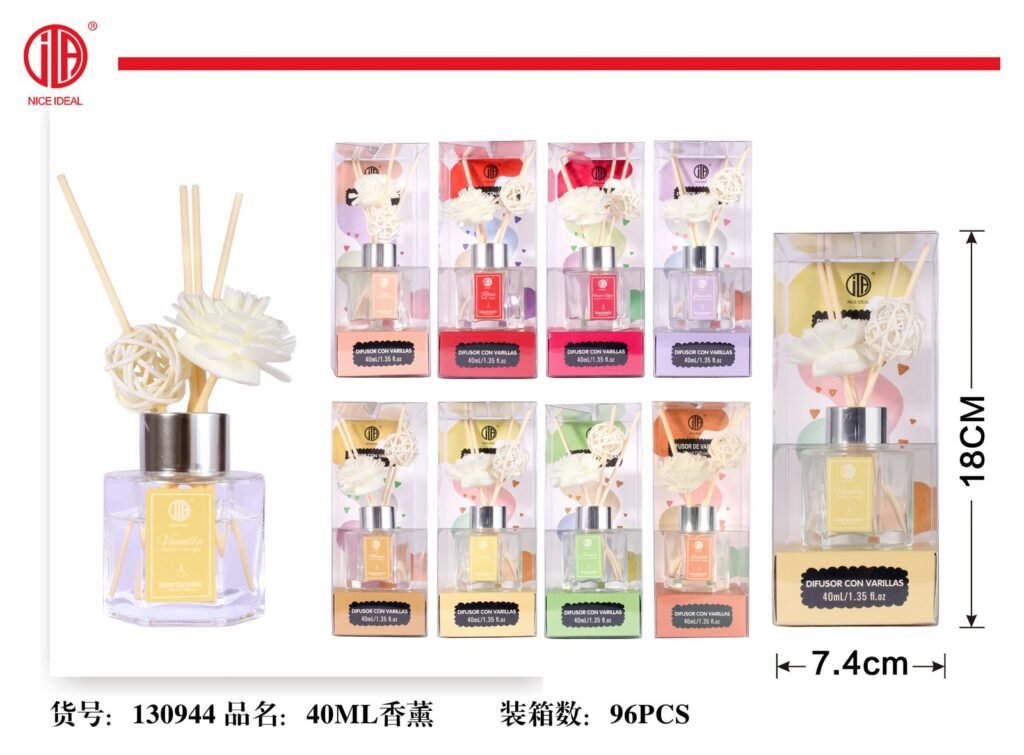 Difusor decorativo de aroma Vainilla 40 ml