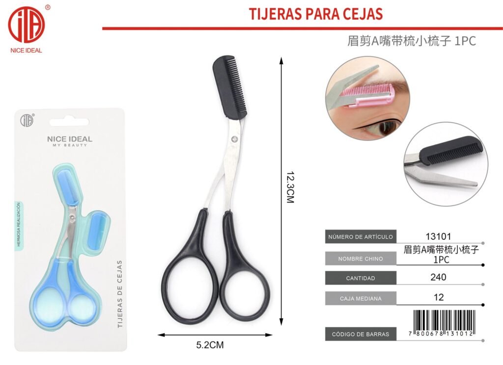 TIJERAS CON PEINE DE CEJAS