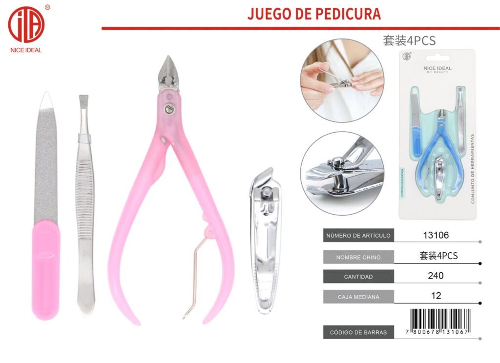 JUEGO DE PEDICURA 4PC 4PCS