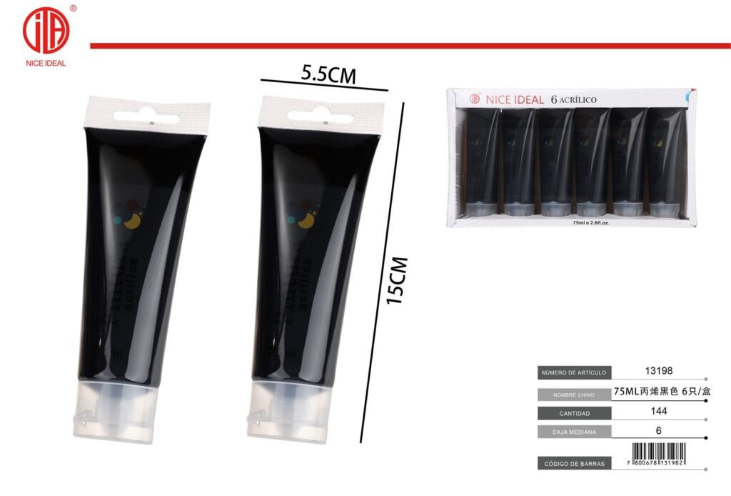 ACRYLIC NEGRO 7.5ML 6