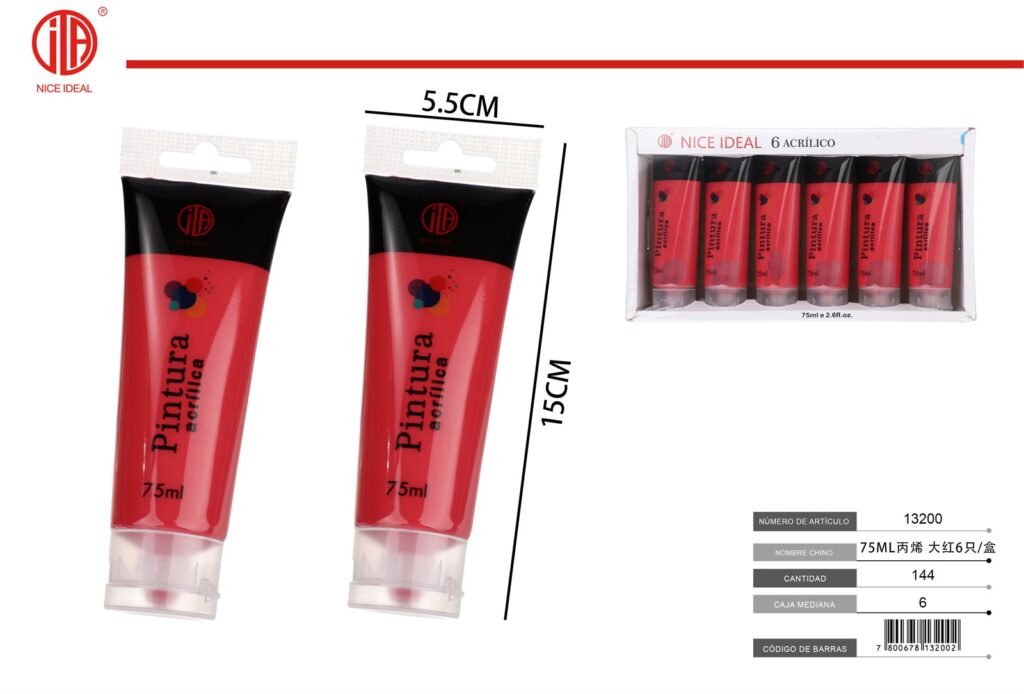 ACRYLIC ROJO 7.5ML 6
