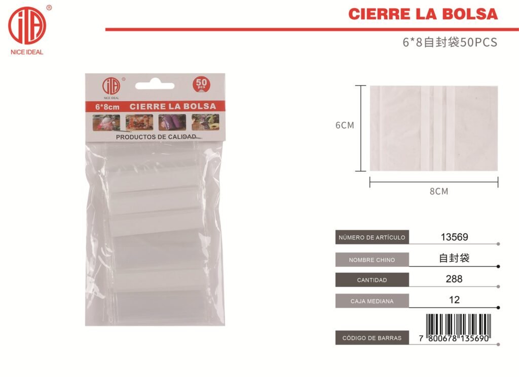 BOLSA DE ZIPLOCK 6*8 50PCS