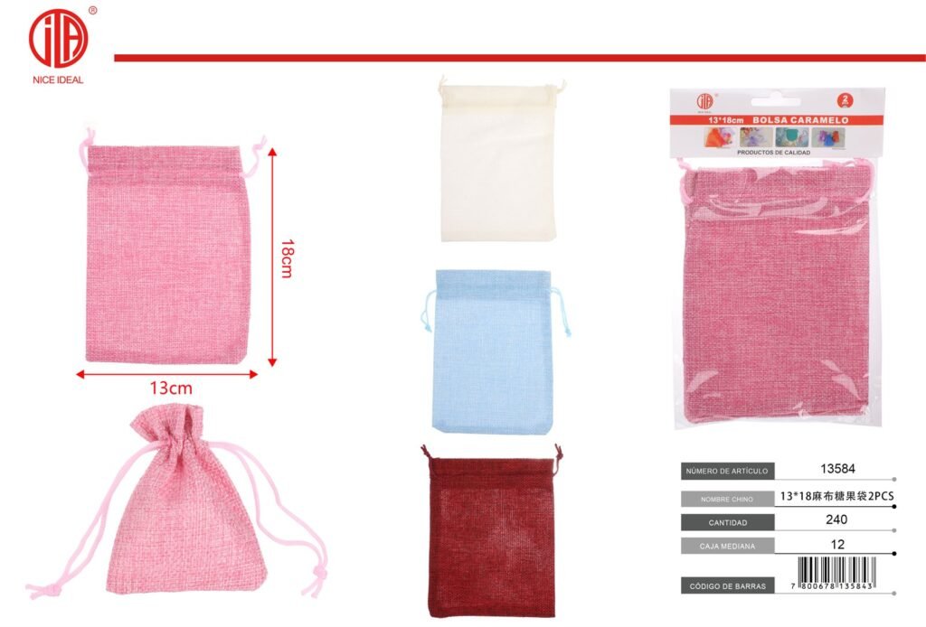 BOLSA DE DULCES DE ARPILLERA 13*18 2PCS