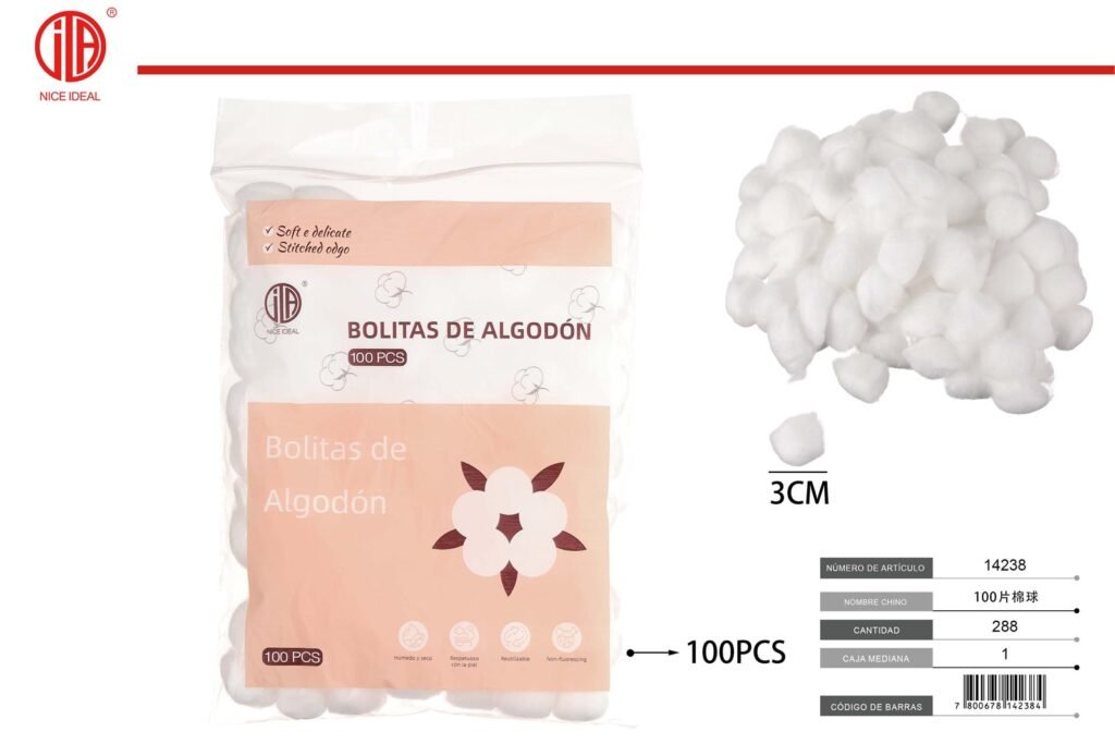100 BOLAS DE ALGODóN 100
