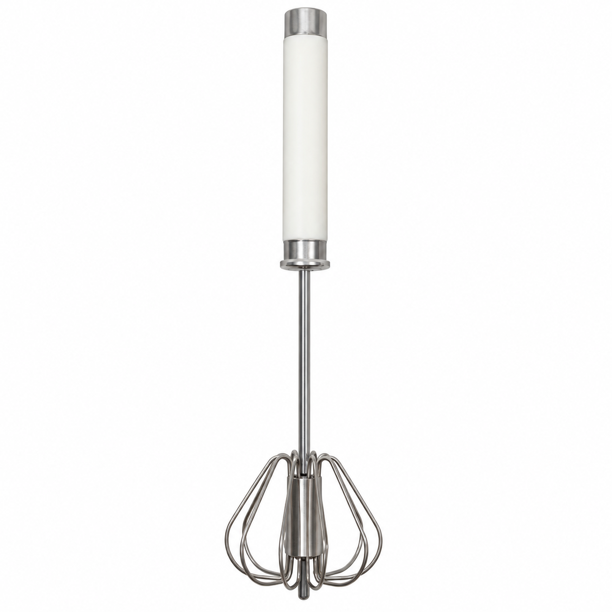 Batidor manual giratorio de acero inoxidable, 29,5 cm