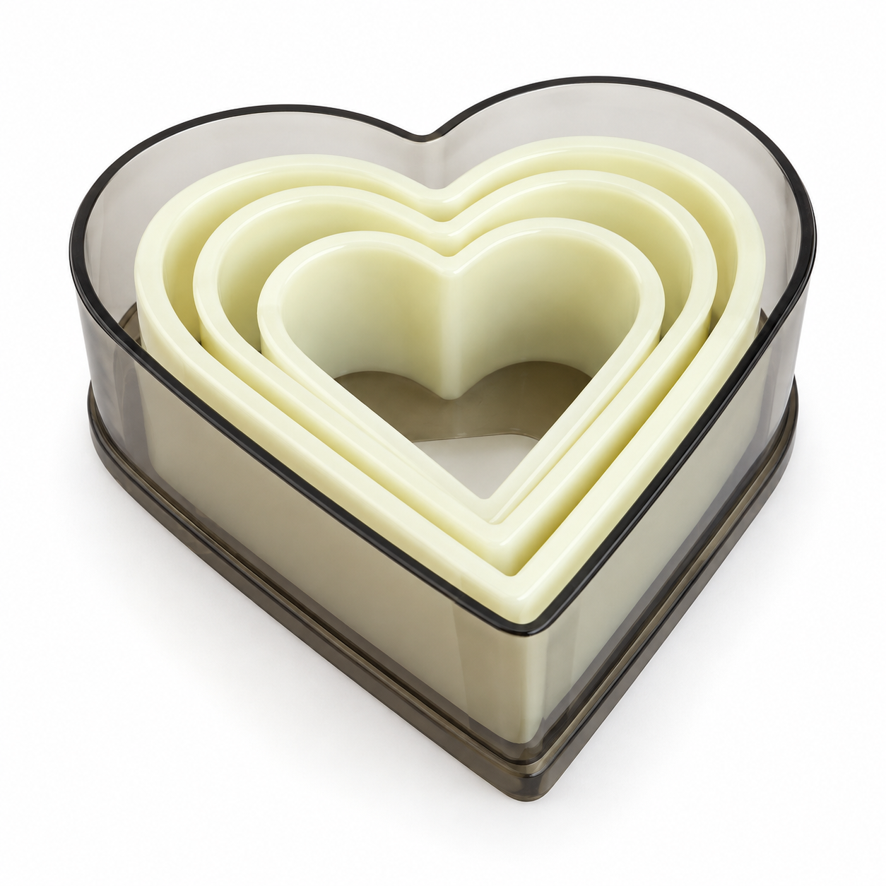 Cortapastas de corazón de plástico, set de 3 piezas - Imagen 2