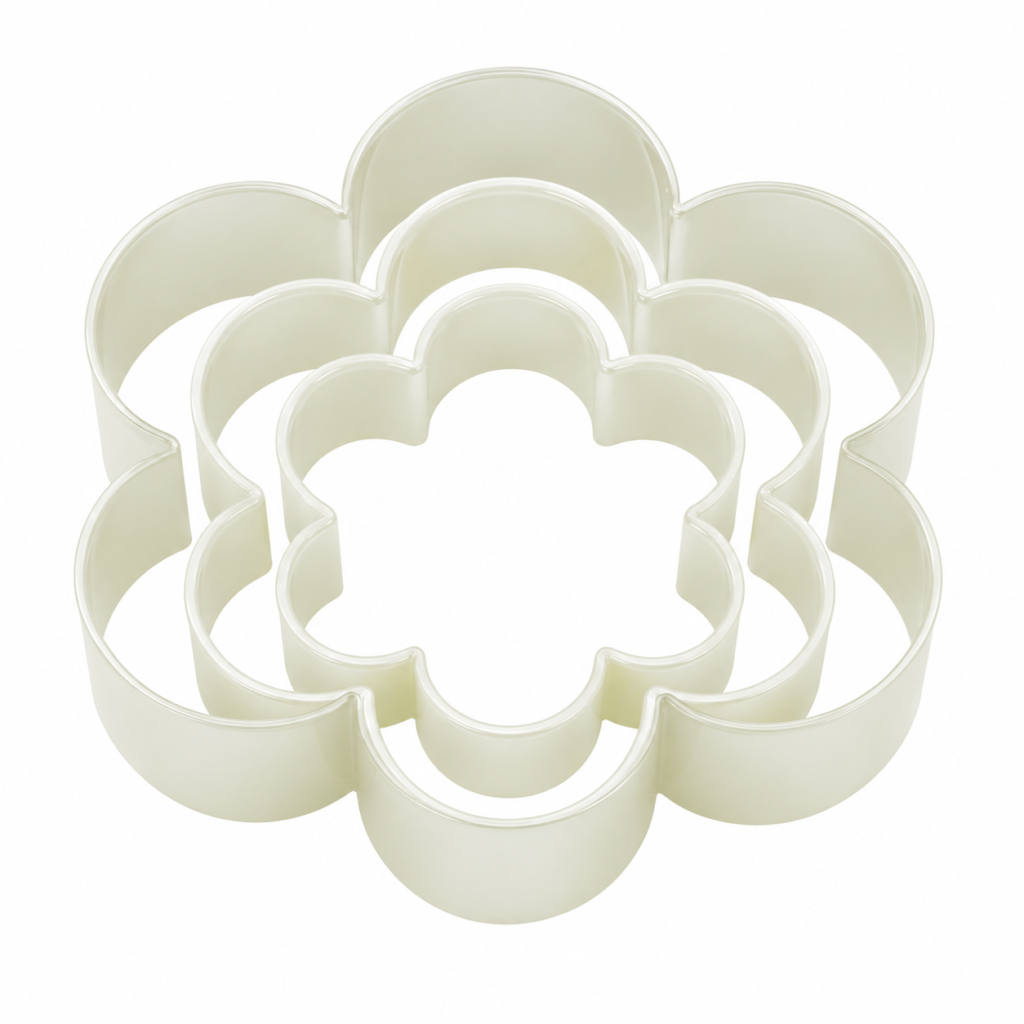 Cortapastas de flor de plástico, set de 3 piezas