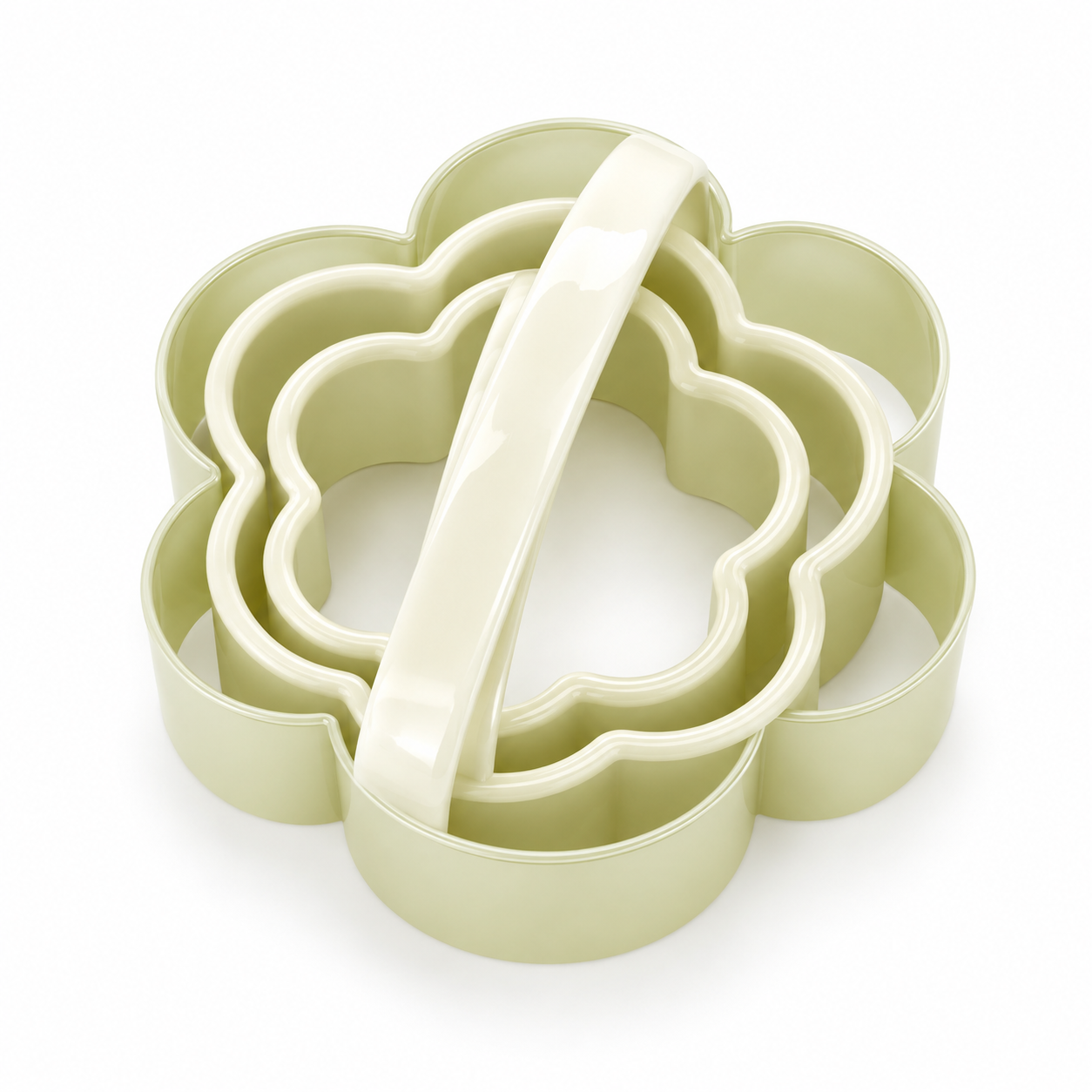 Cortapastas de flor de plástico, set de 3 piezas - Imagen 2