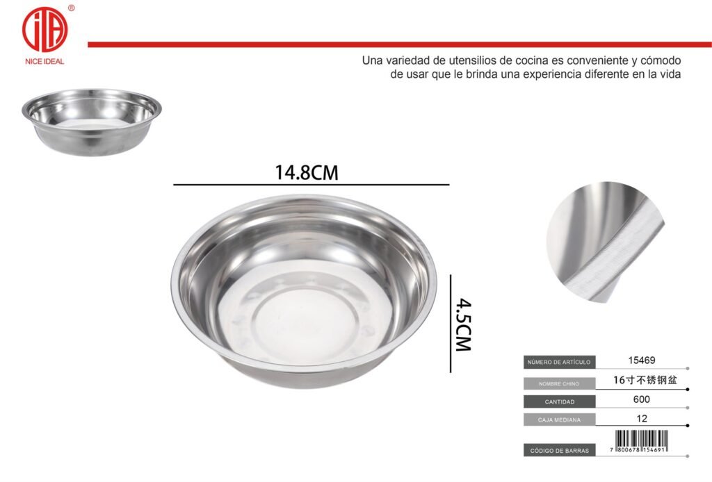 LAVABO DE ACERO INOXIDABLE 15
