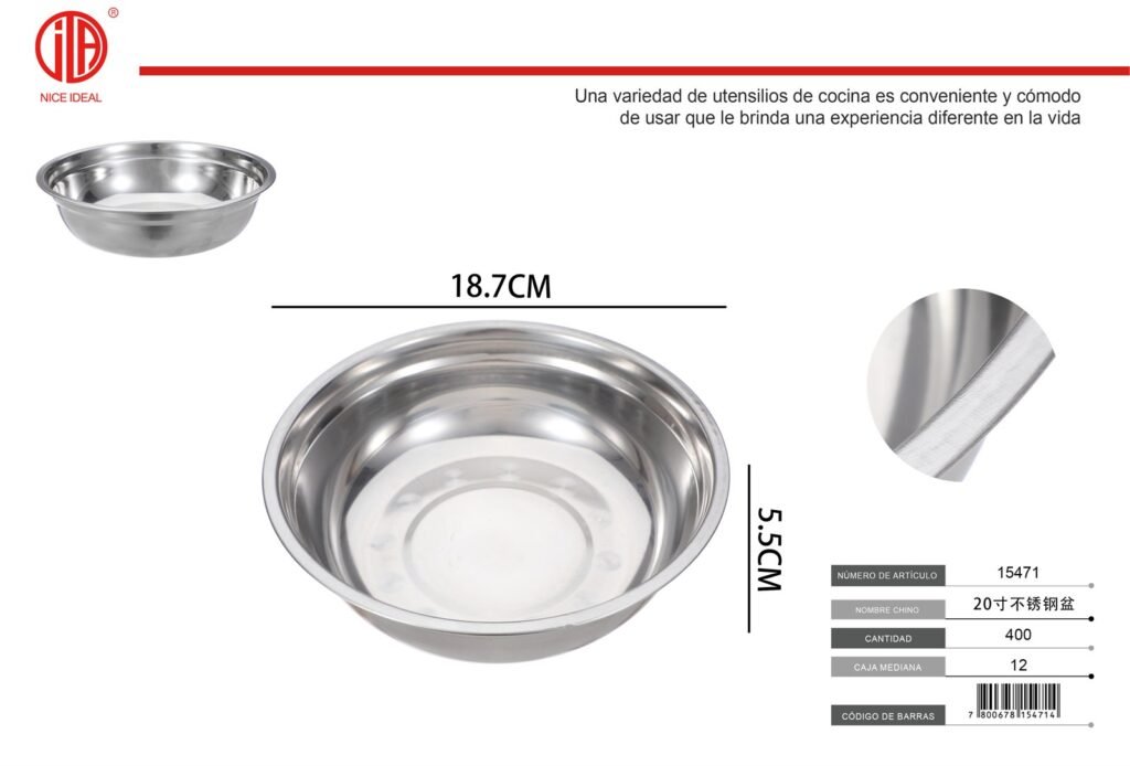 LAVABO DE ACERO INOXIDABLE 20