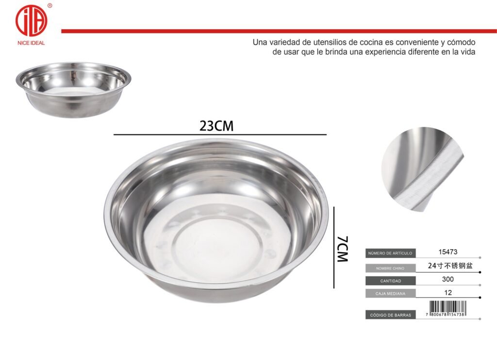 LAVABO DE ACERO INOXIDABLE 23