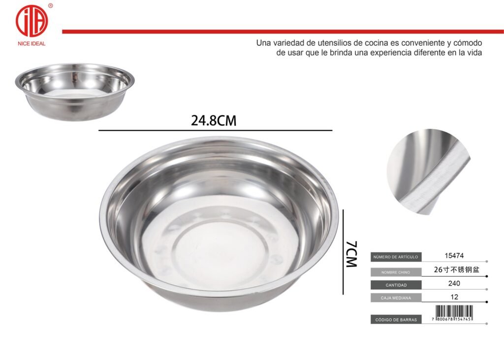 LAVABO DE ACERO INOXIDABLE 25