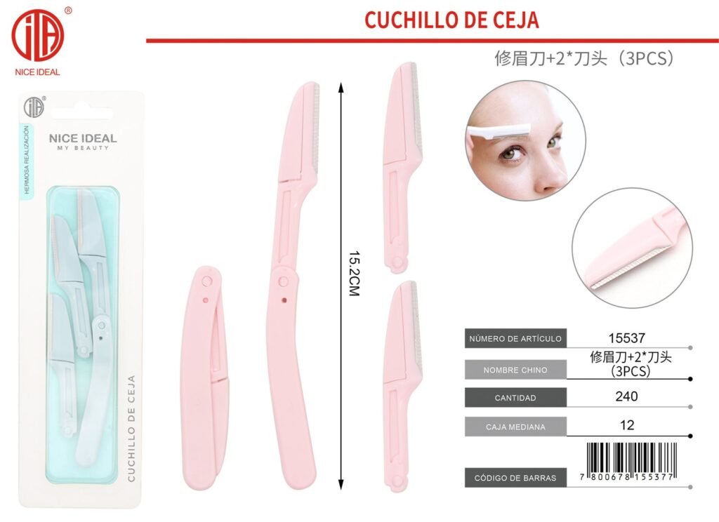 CUCHILLO DE CEJAS 2 * CABEZA CORTADORA 2* 3PCS