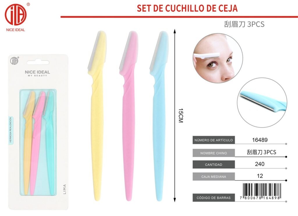 CUCHILLO DE AFEITAR 3PCS